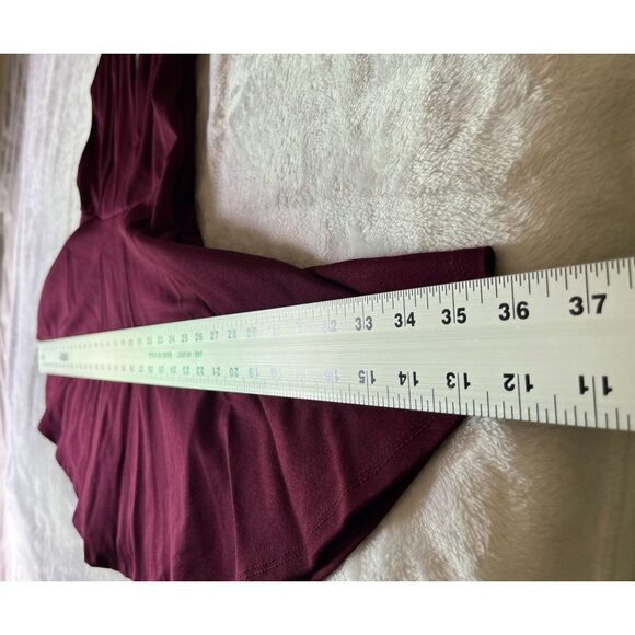 Lulus I Feel Good Skort Dress Women's Small Burgundy Fit & Flare Sleeveless - Picture 9 of 12